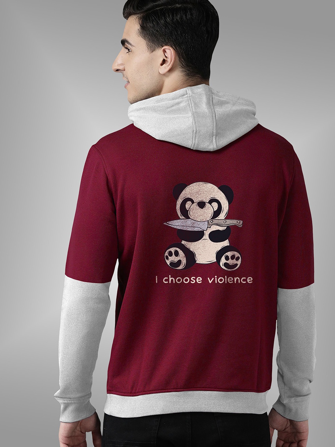 

BAESD Men Hooded Long Sleeves Sweatshirt, Maroon