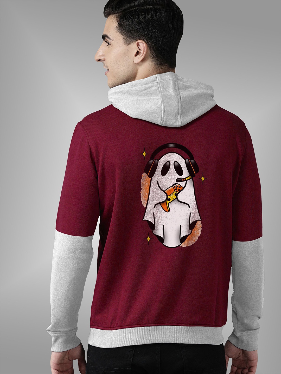 

BAESD Men Hooded Long Sleeves Sweatshirt, Maroon