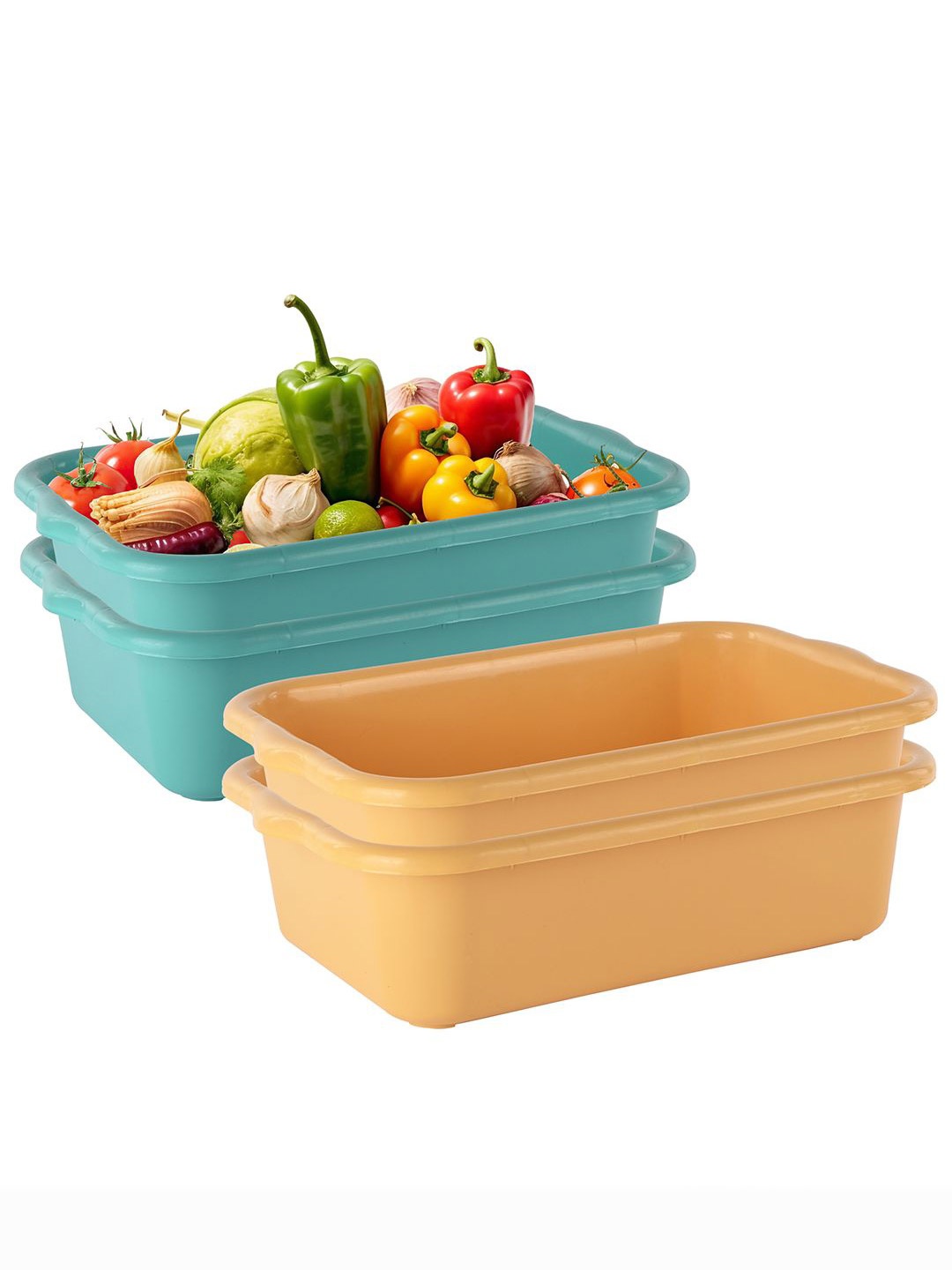 

Kuber Industries Pack Of 4 Green & Yellow Multi-Purpose Organisers