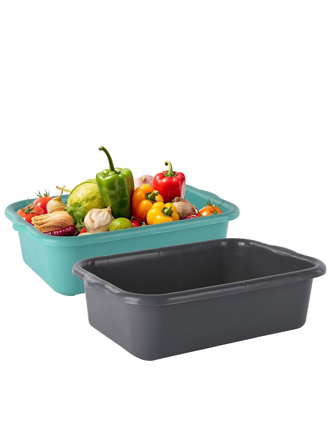 

Kuber Industries Pack Of 2 Green & Grey Multi-Purpose Organisers