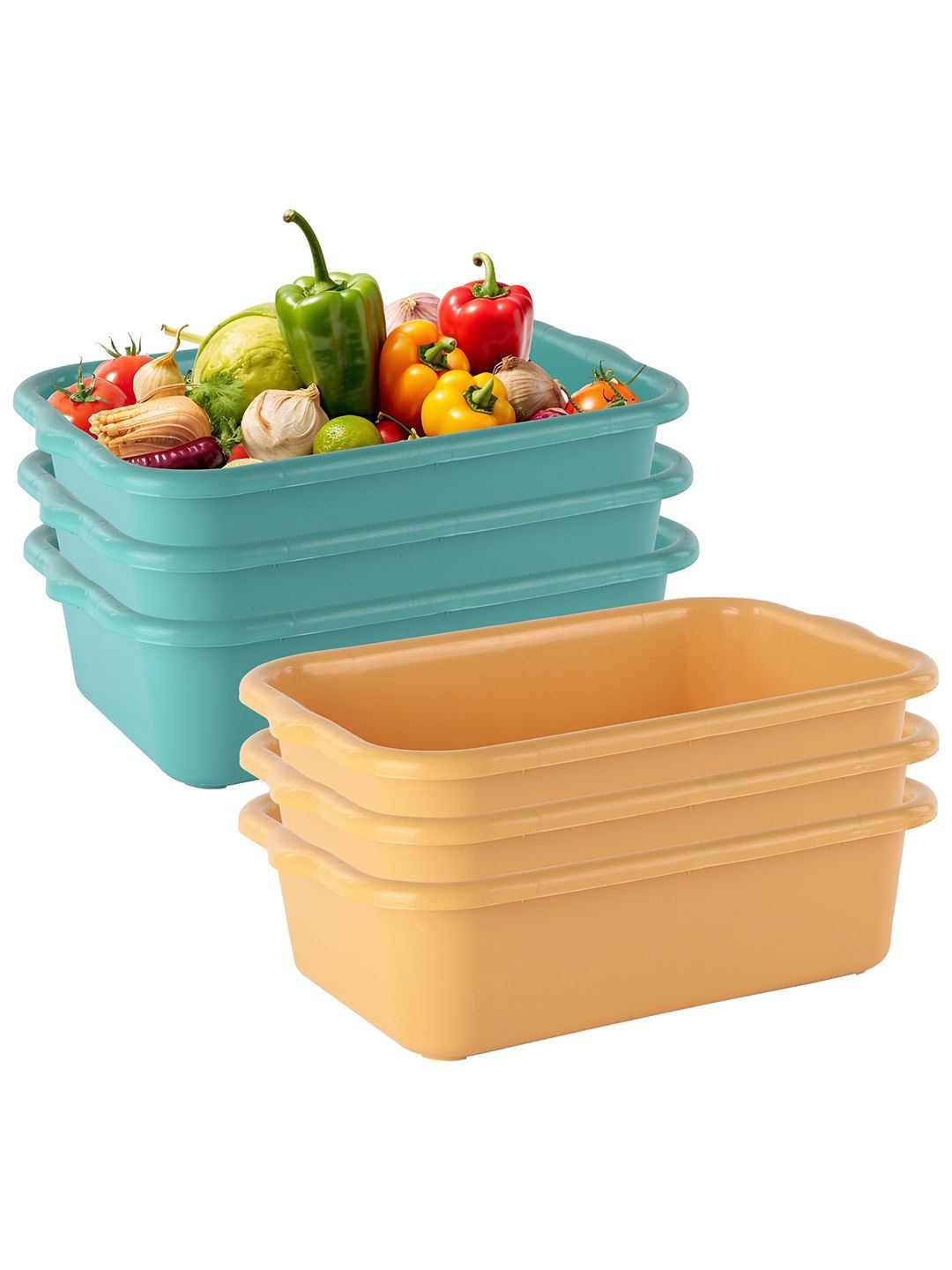 

Kuber Industries Pack Of 6 Green & Yellow Multi-Purpose Organisers