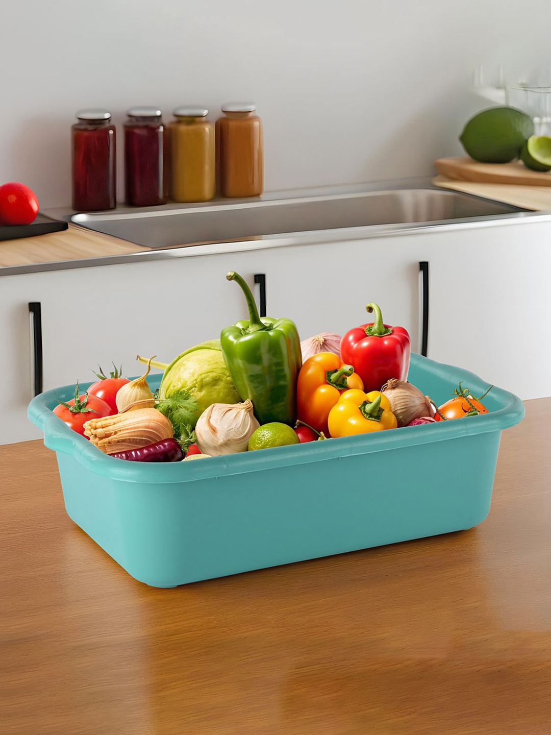 

Kuber Industries Blue Plastic Refrigerator Safe Fruit and Vegetable Basket