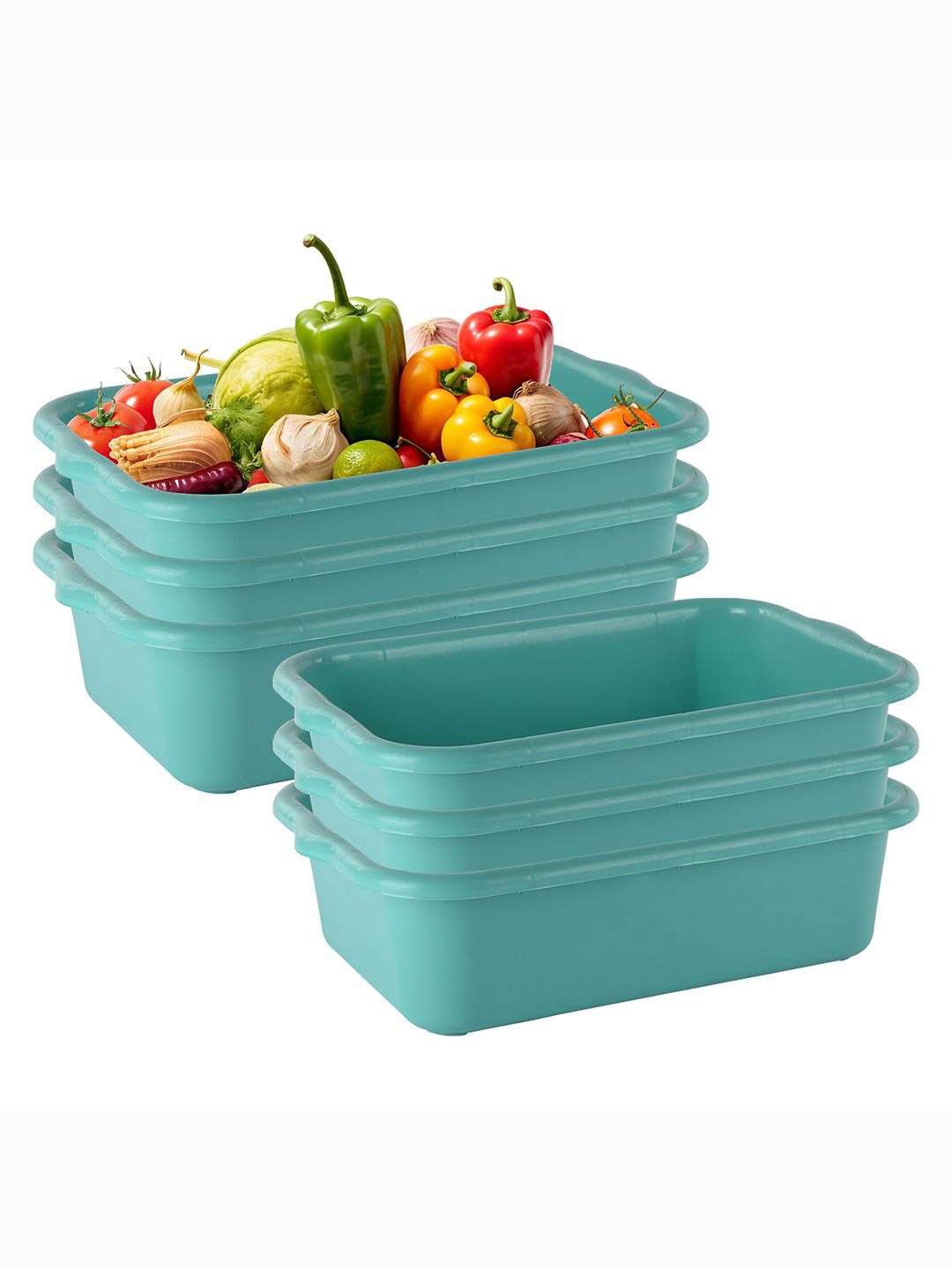 

Kuber Industries Pack Of 6 Green Multi-Purpose Organisers