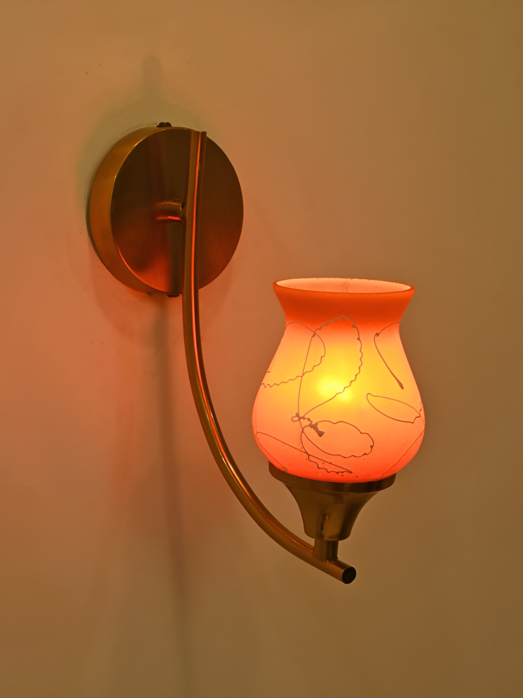 

Afast Orange & White Metal Rectangle Shaped Wall Lamp