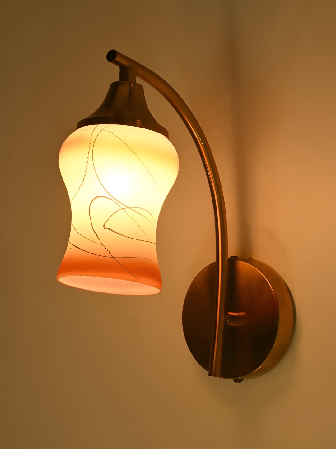 

Afast Orange & White Metal Rectangle Shaped Wall Lamp