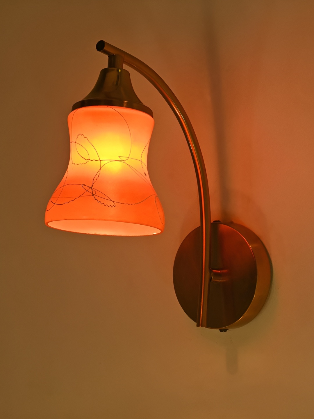 

Afast Orange & White Metal Rectangle Shaped Wall Lamp