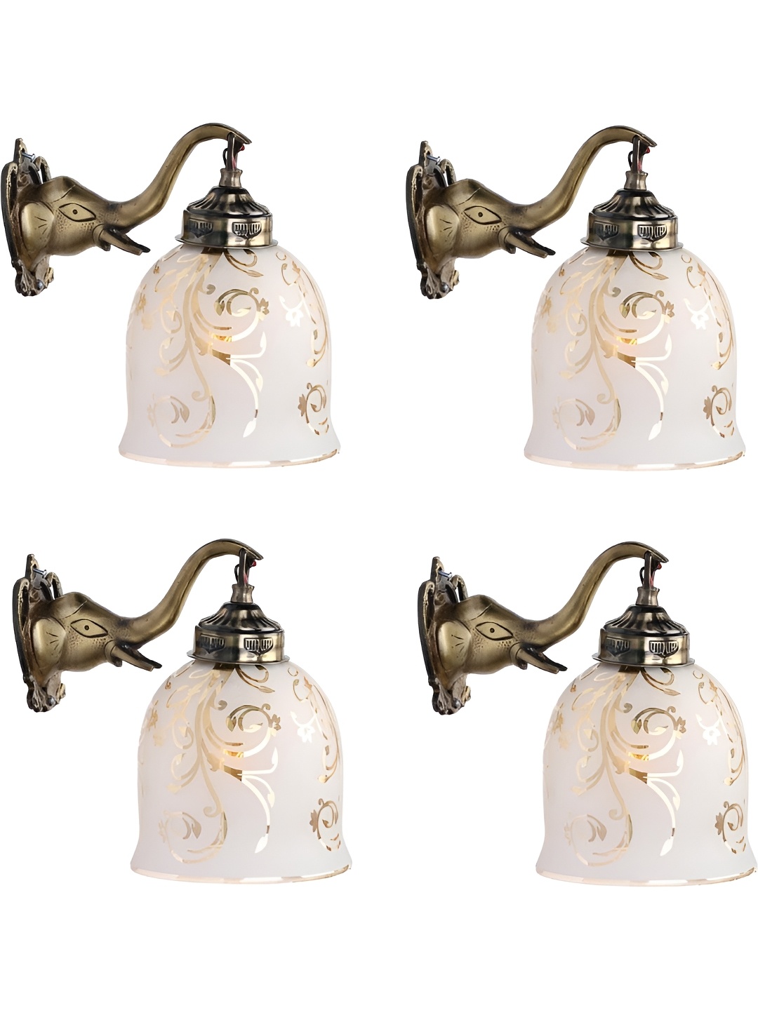 

Afast Gold-Toned & White Metal Rectangle Shaped Wall Lamp
