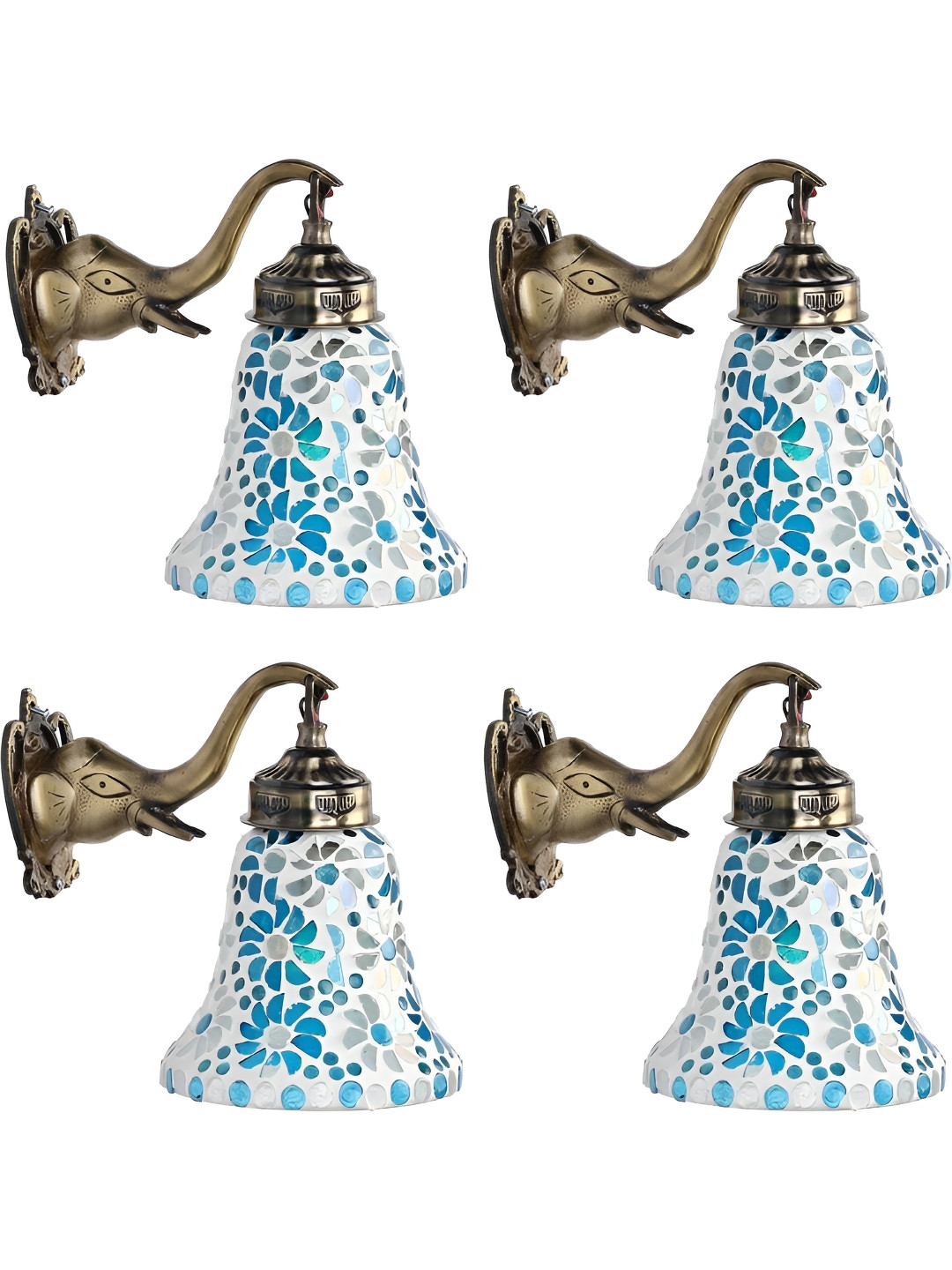 

Afast Blue & White Metal Rectangle Shaped Wall Lamp