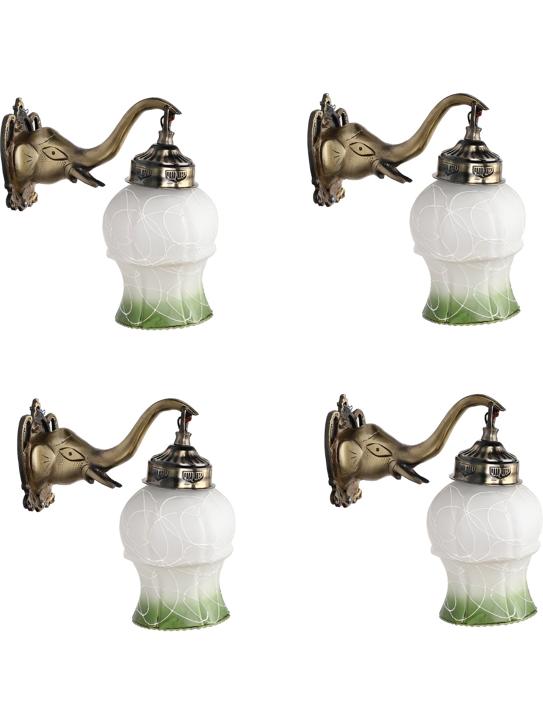 

Afast Green & White Metal Rectangle Shaped Wall Lamp