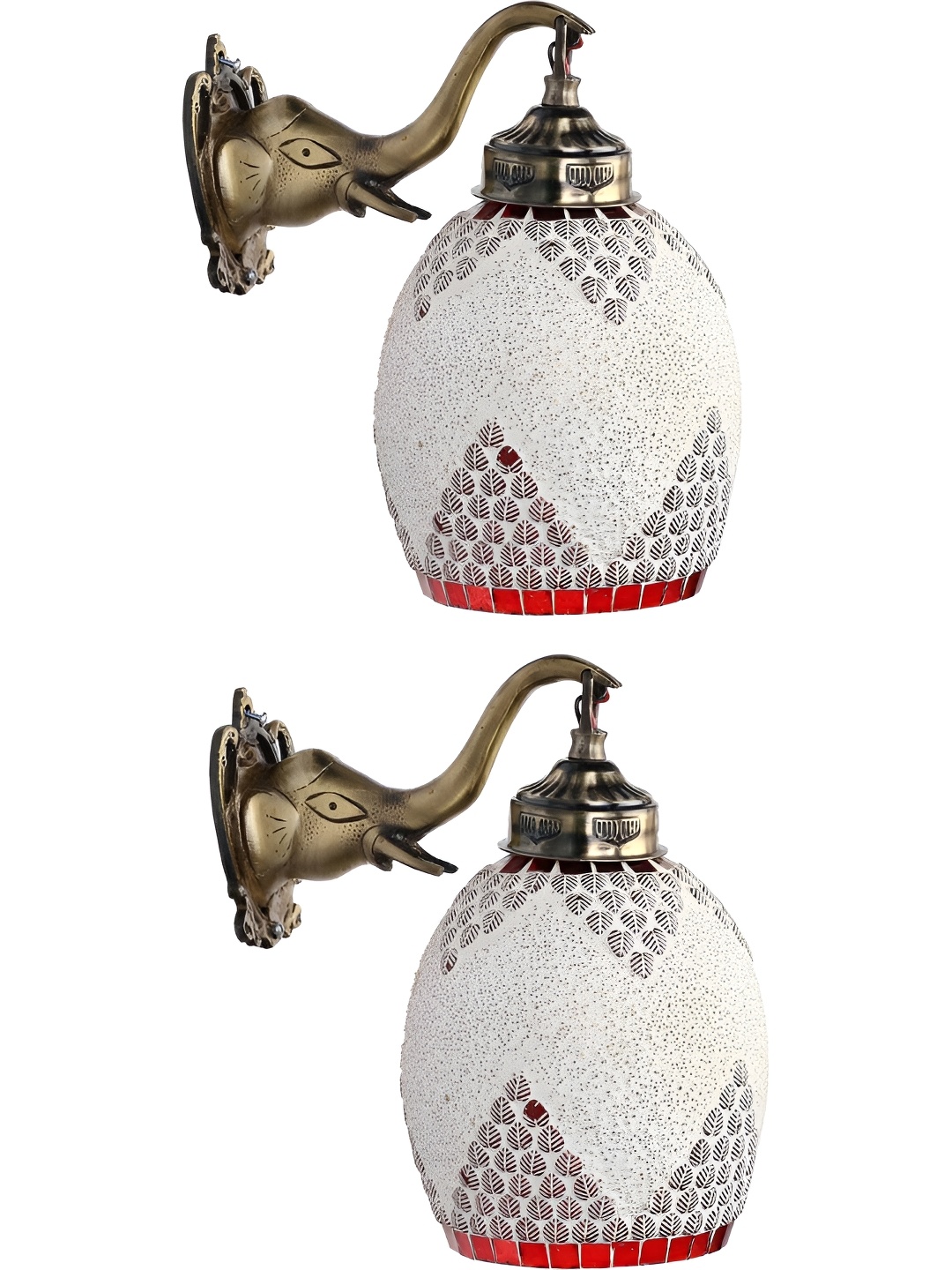 

Afast Red & White Metal Rectangle Shaped Wall Lamp