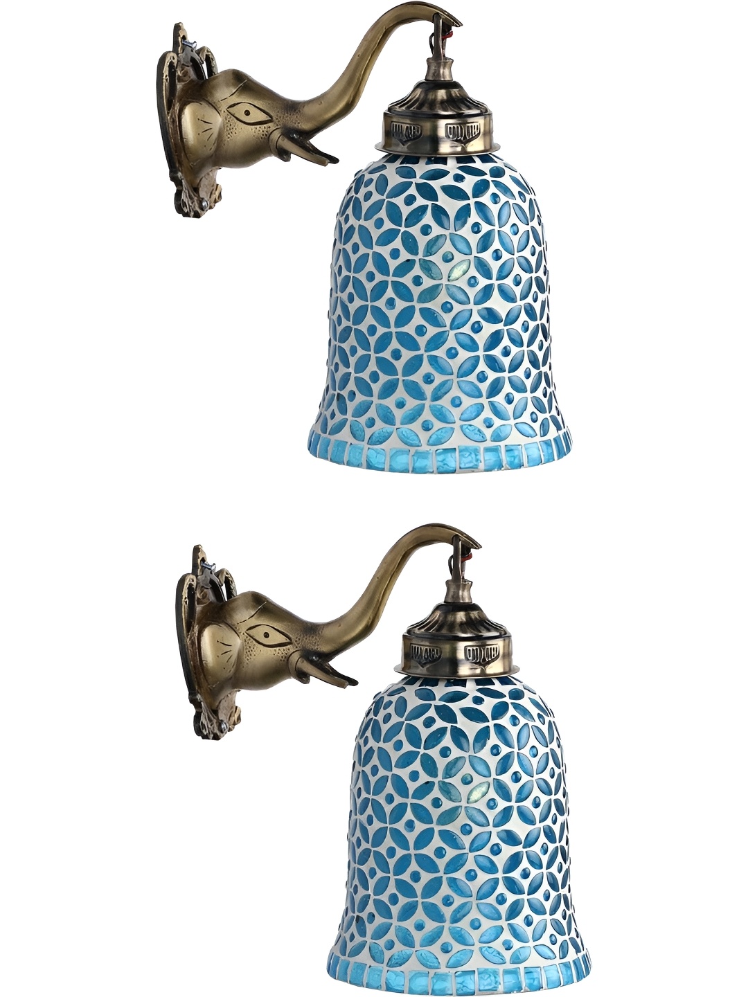 

Afast Blue & White Metal Rectangle Shaped Wall Lamp