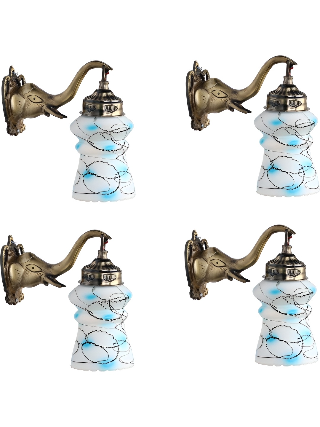 

Afast Blue & White Metal Rectangle Shaped Wall Lamp