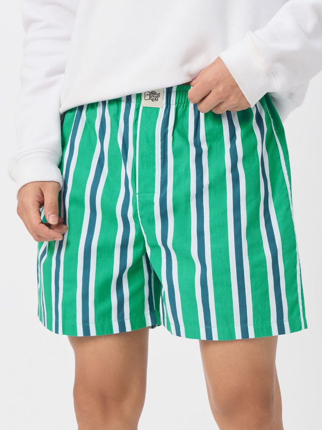 

The Souled Store Men Striped Boxers Atlantis, Green