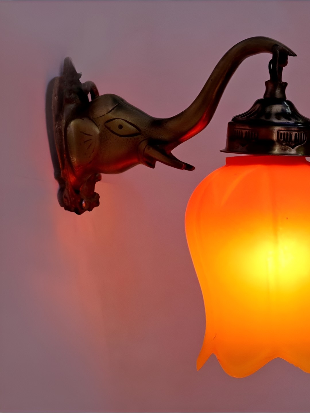 

Afast Orange & Yellow Metal Rectangle Shaped Wall Lamp