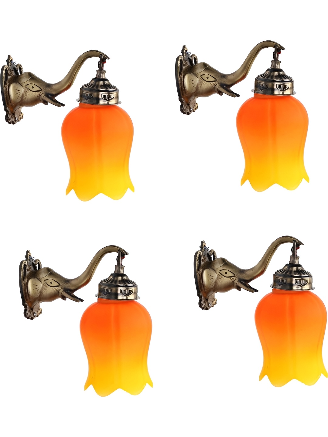 

Afast Orange & Yellow Metal Rectangle Shaped Wall Lamp