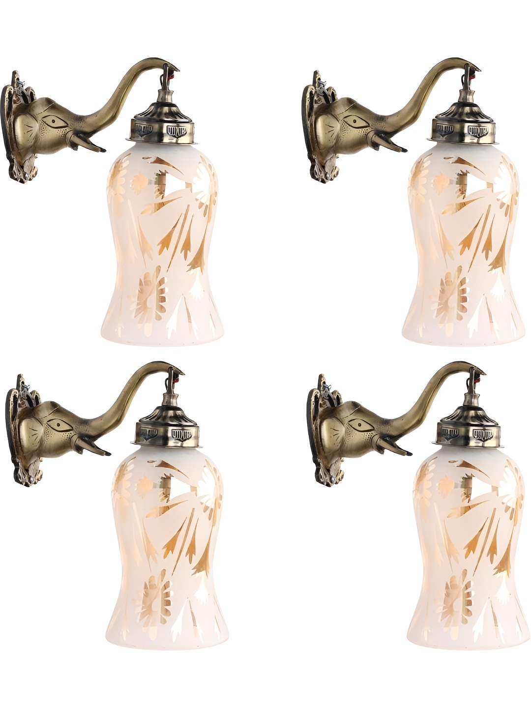 

Afast White & Gold-Toned Metal Rectangle Shaped Wall Lamp