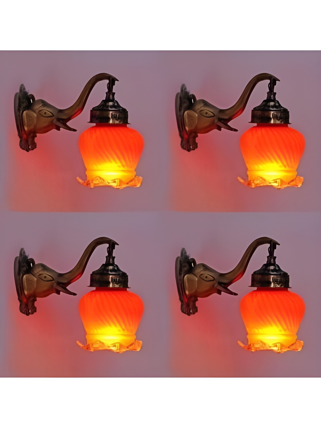 

Afast Orange Metal Rectangle Shaped Wall Lamp