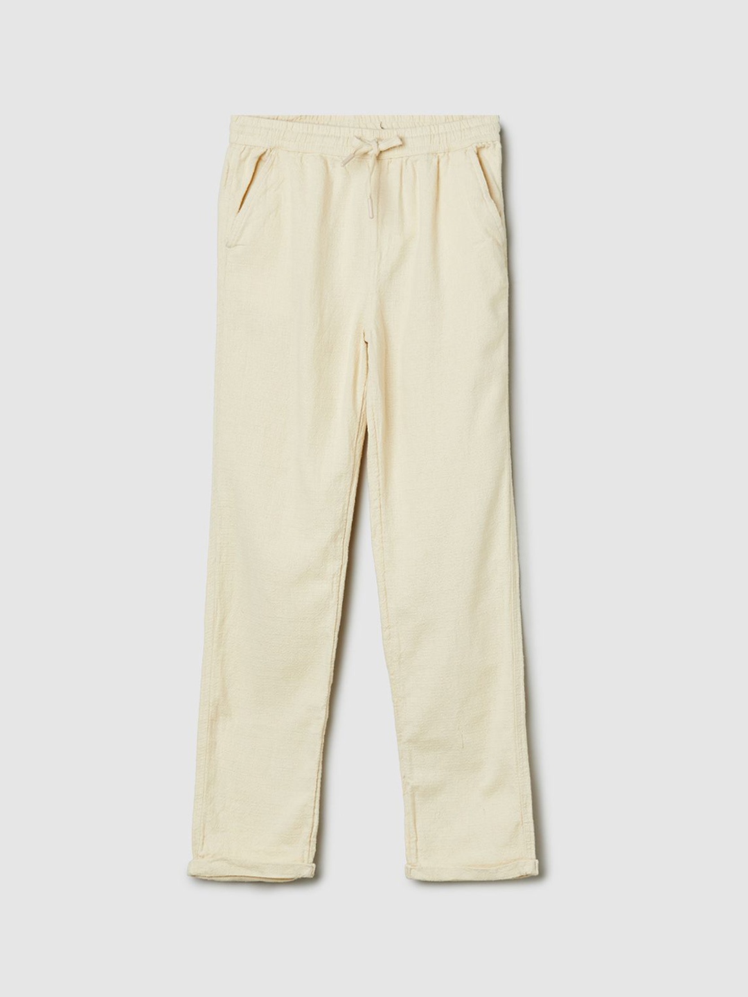 

max Boys Cotton Trousers, Beige