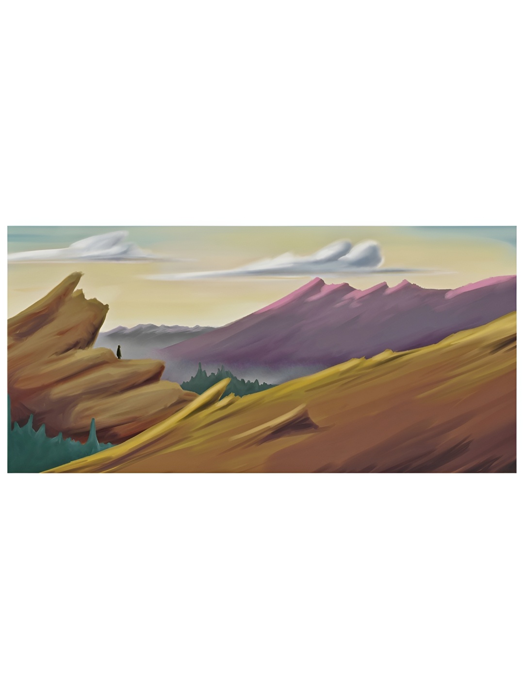 

Inephos Multicoloured 1 Piece Canvas Unframed Wall Paintings, Brown
