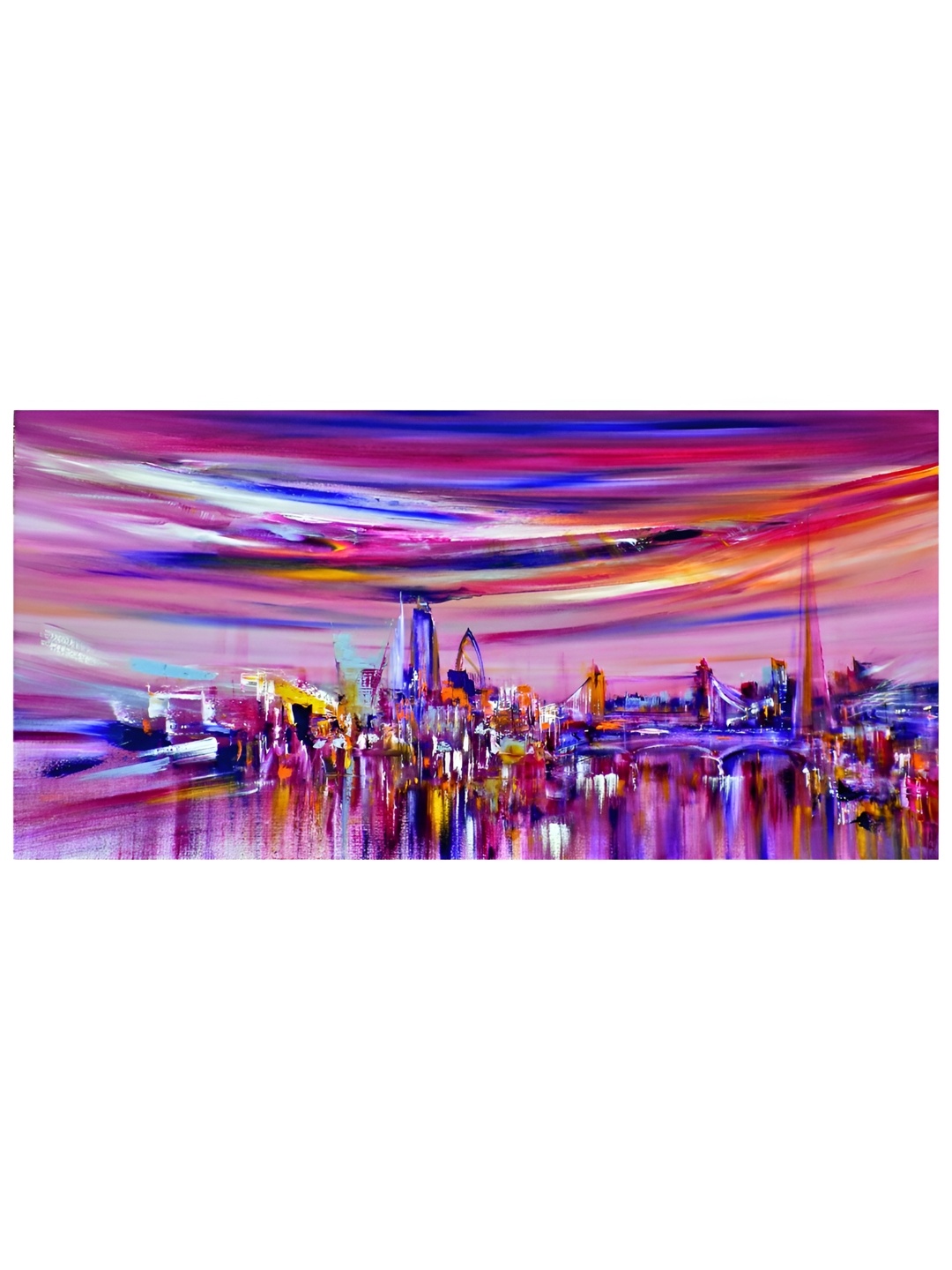 

Inephos Multicoloured 1 Piece Canvas Unframed Wall Paintings, Purple