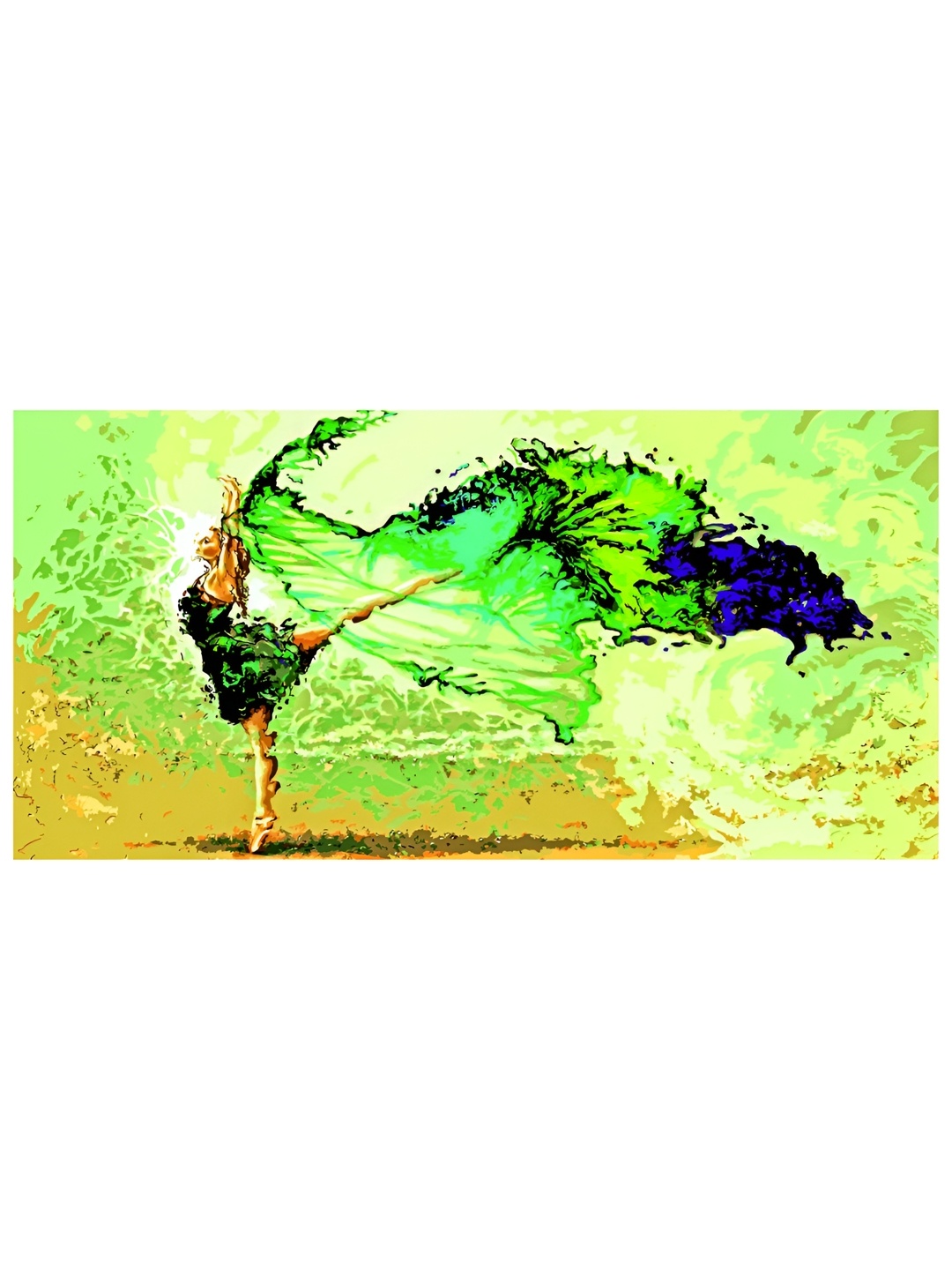 

Inephos Multicoloured 1 Piece Canvas Unframed Wall Paintings, Green