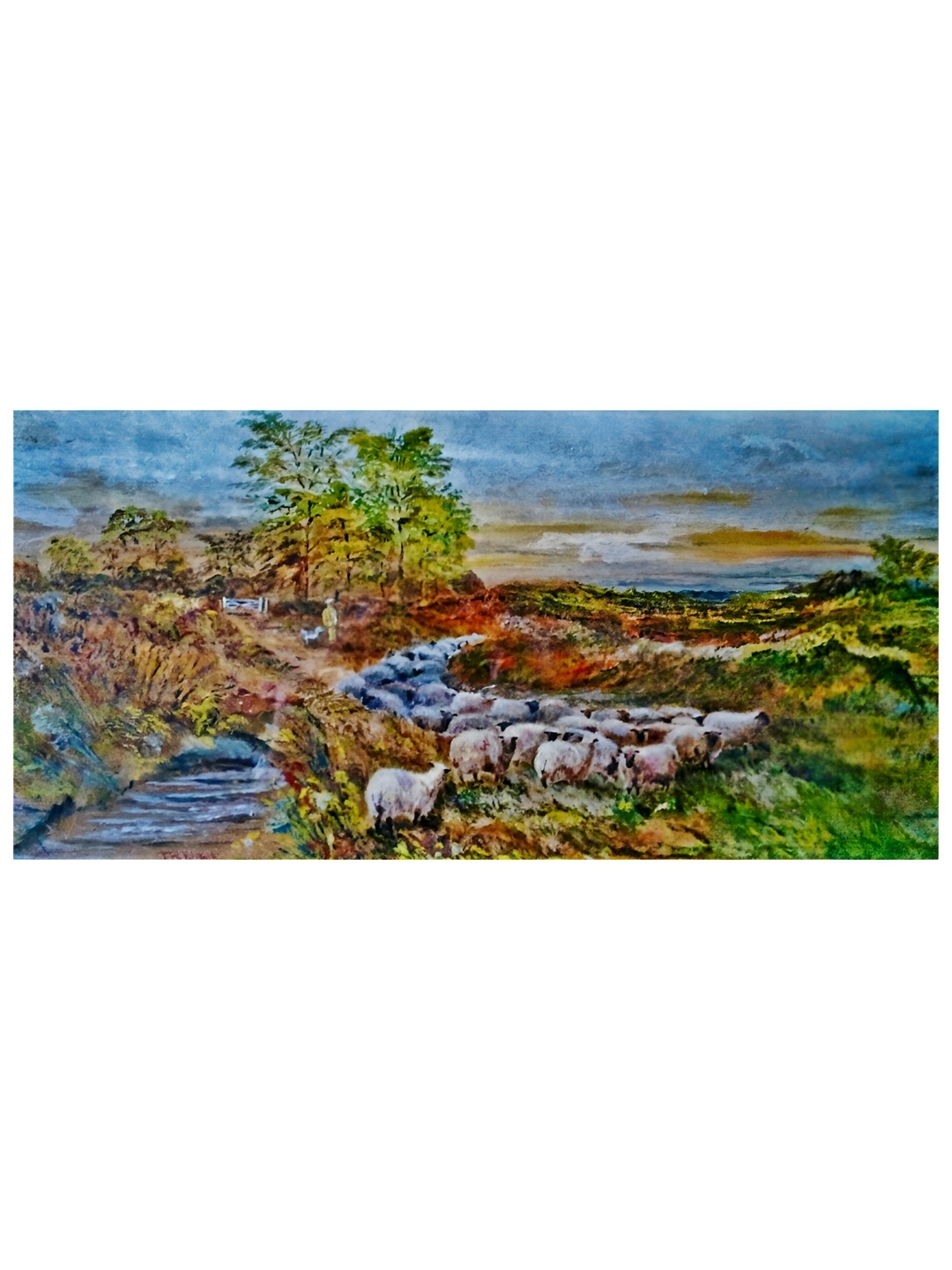 

Inephos Multicoloured 1 Piece Canvas Unframed Wall Paintings, Blue