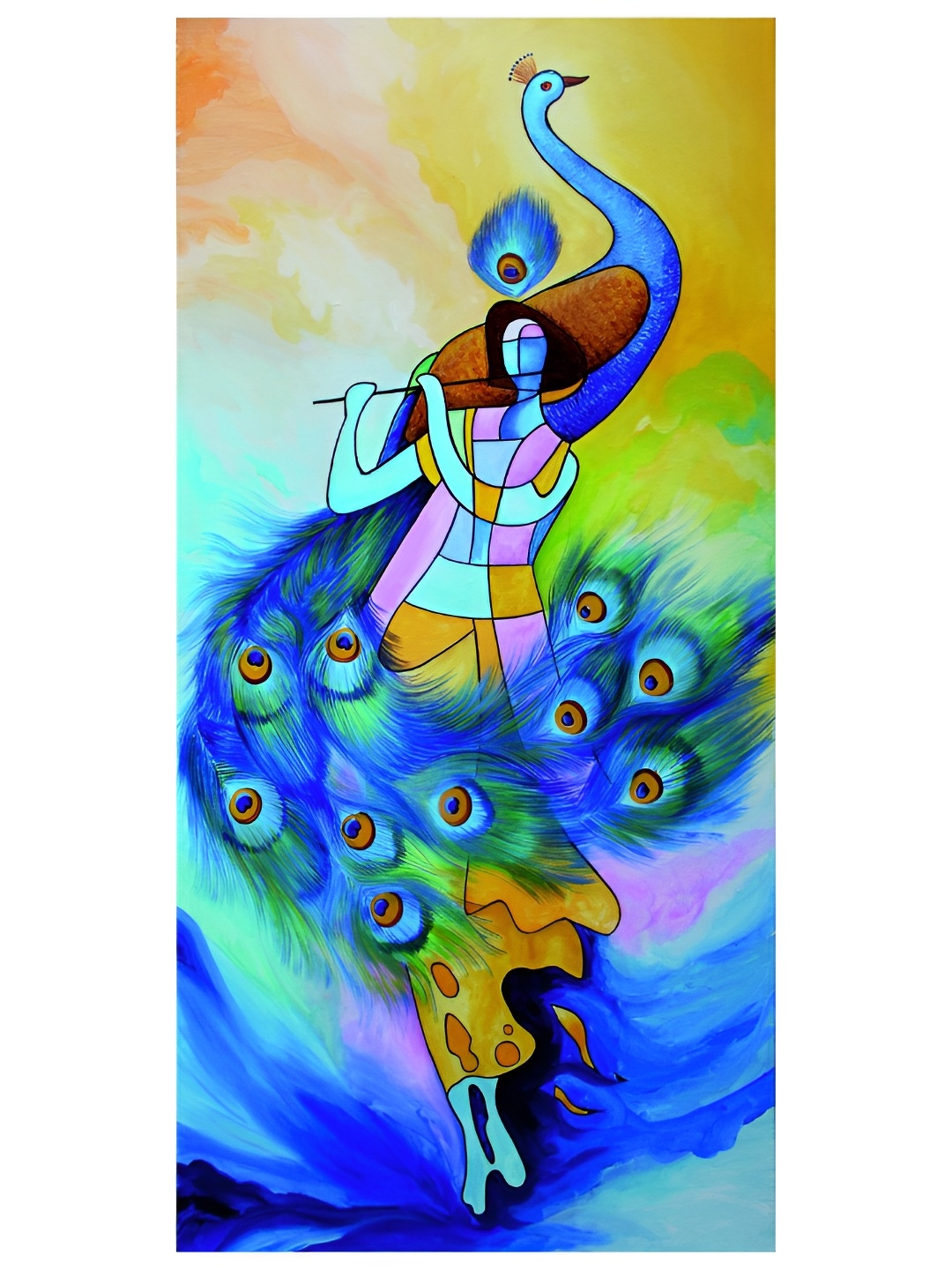 

Inephos Multicoloured 1 Piece Canvas Unframed Wall Paintings, Green