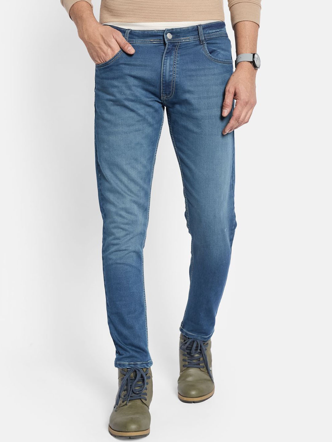 

Octave Men Light Fade Stretchable Jeans, Blue