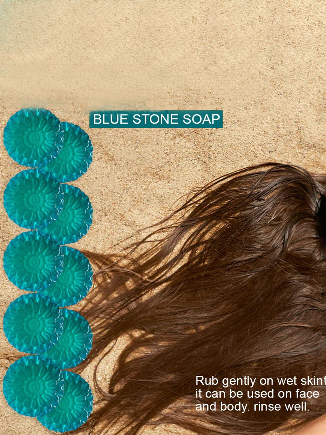 

GROOVY Set Of 10 Beet Boost Blue Stone Bar - 100 g Each, Green