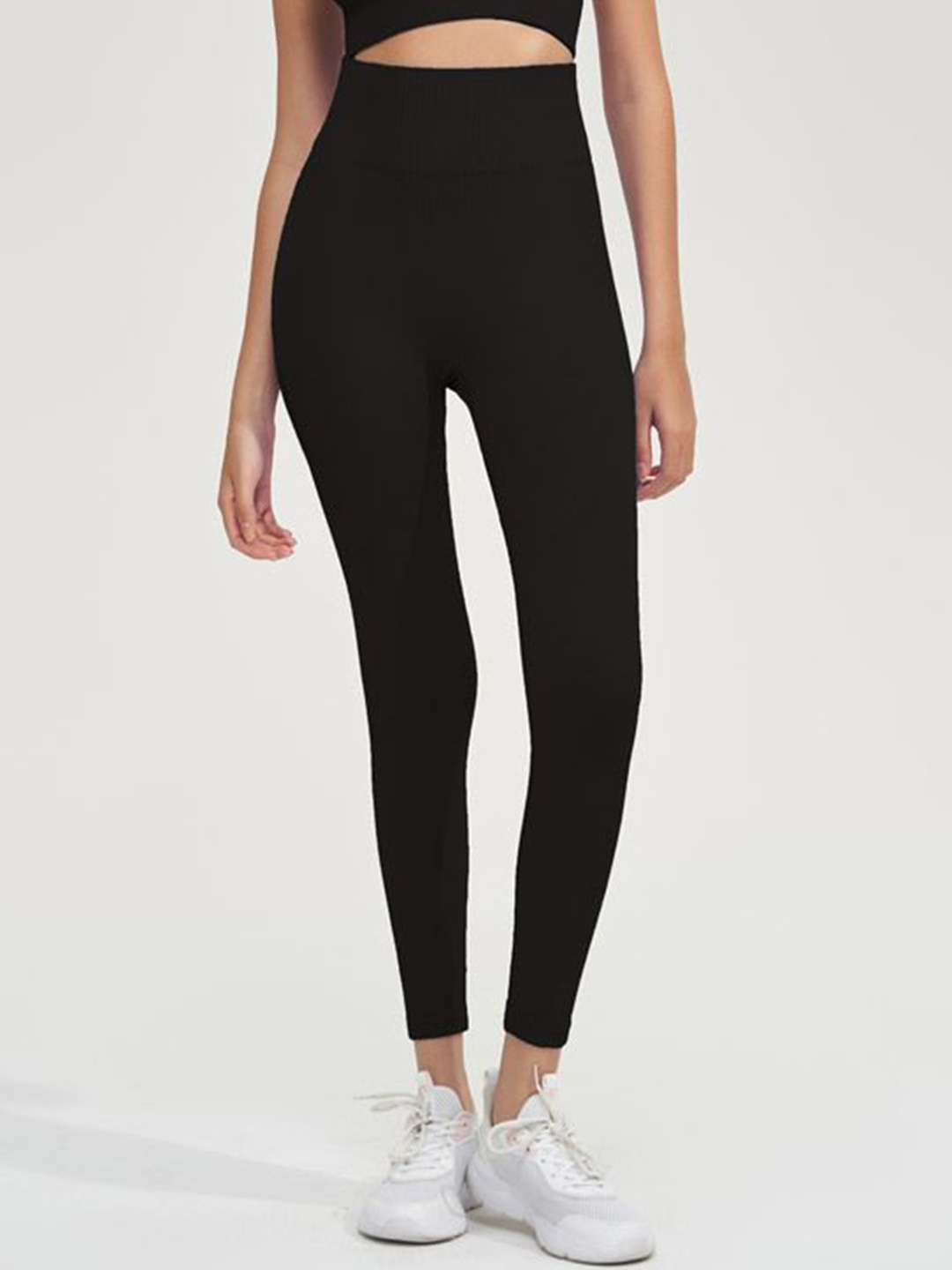 

LULU & SKY Women High-Rise Skinny Fit Tights, Black