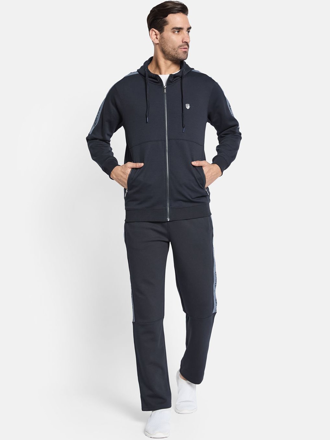 

Octave Men Long Sleeves Hooded Tracksuit, Navy blue