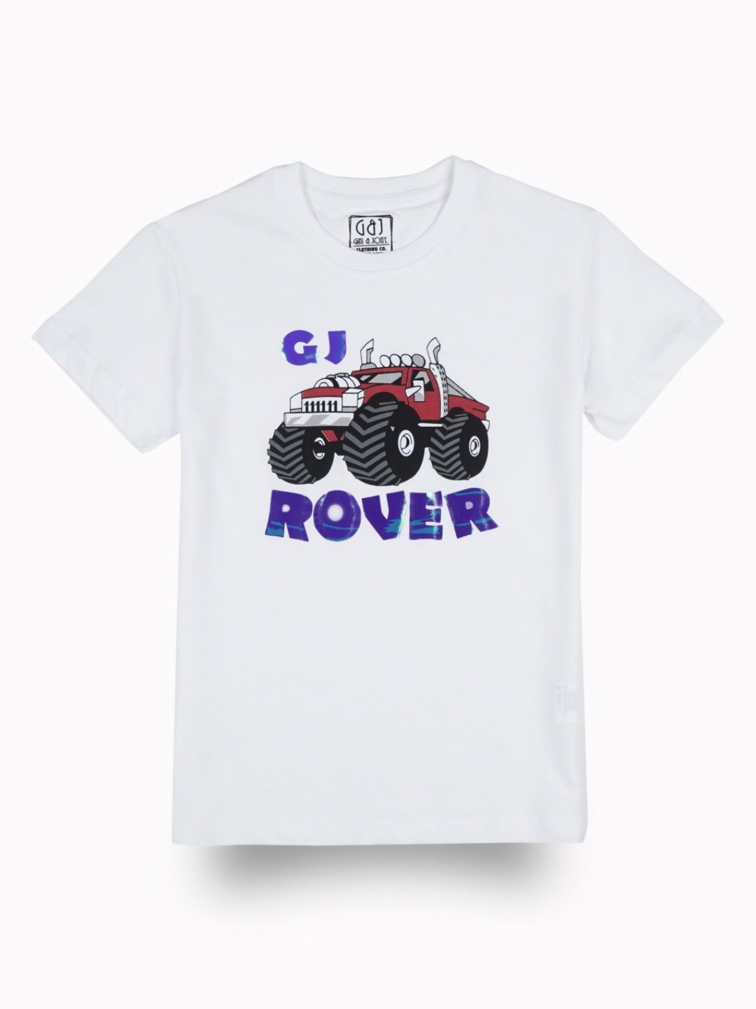 

Gini and Jony Boys Graphic Printed Round Neck Cotton T-shirt, White