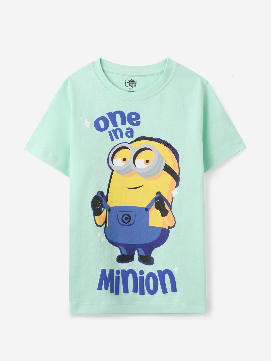 

The Souled Store Boys Minions Typography Printed Round Neck Cotton T-shirt, Green