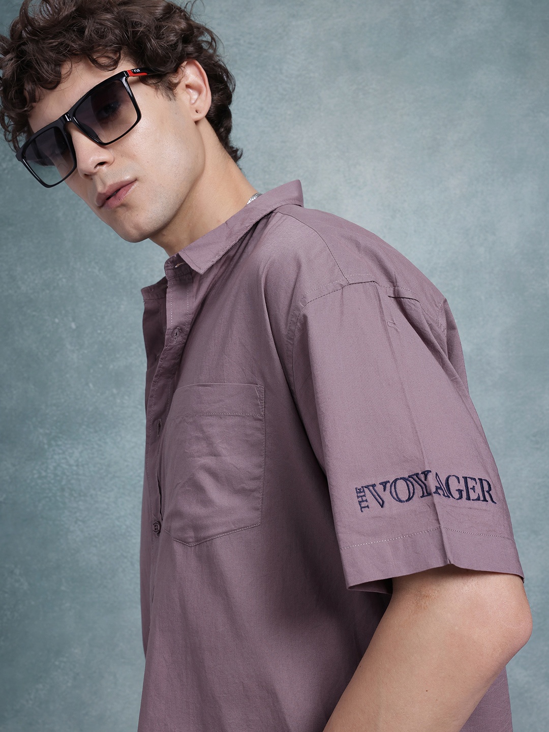 

The Roadster Life Co. Embroidered Detail Relaxed Shirt, Pink