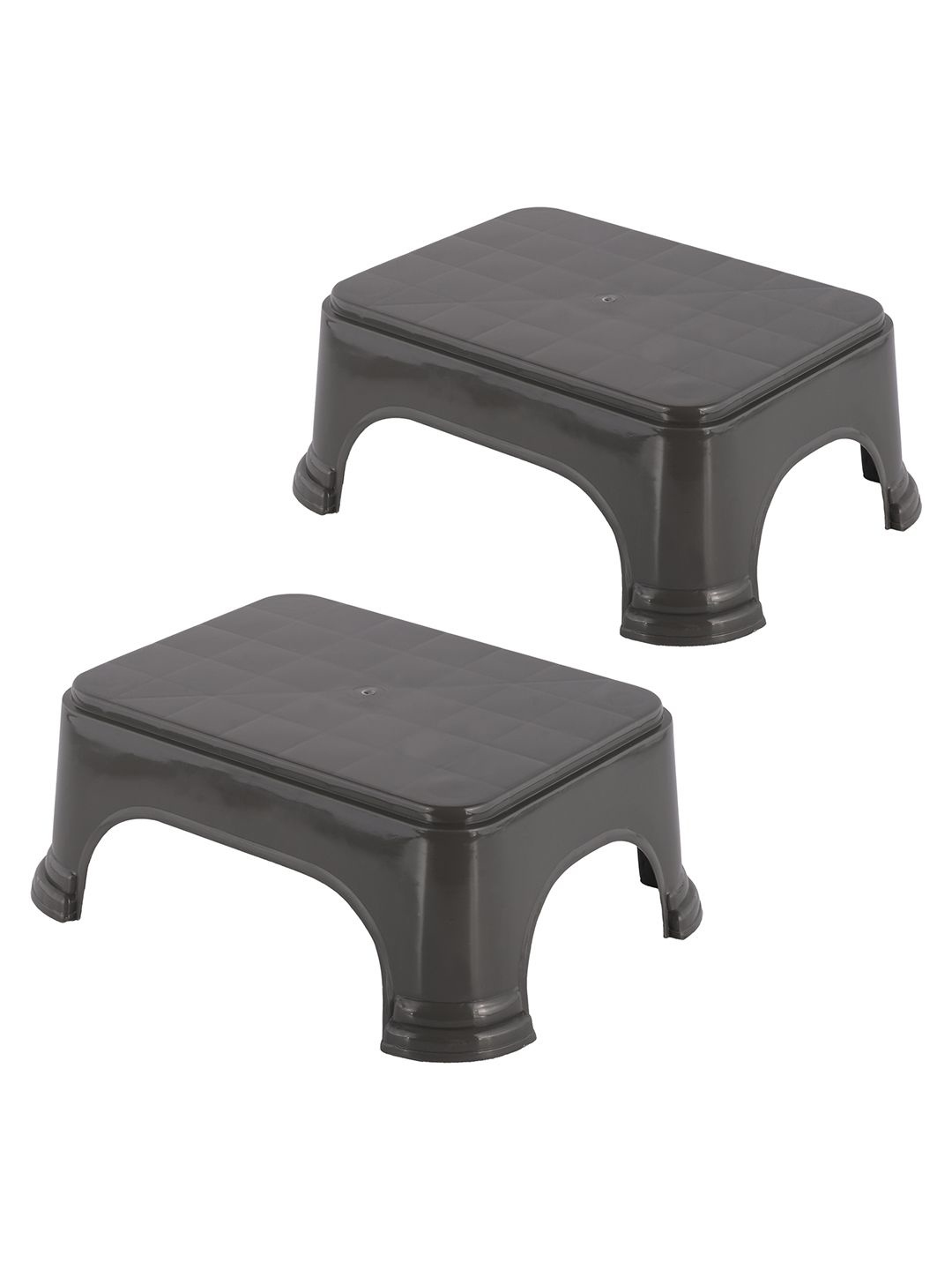 

Kuber Industries 2-Pcs Grey Strong & Durable Bathroom Stools