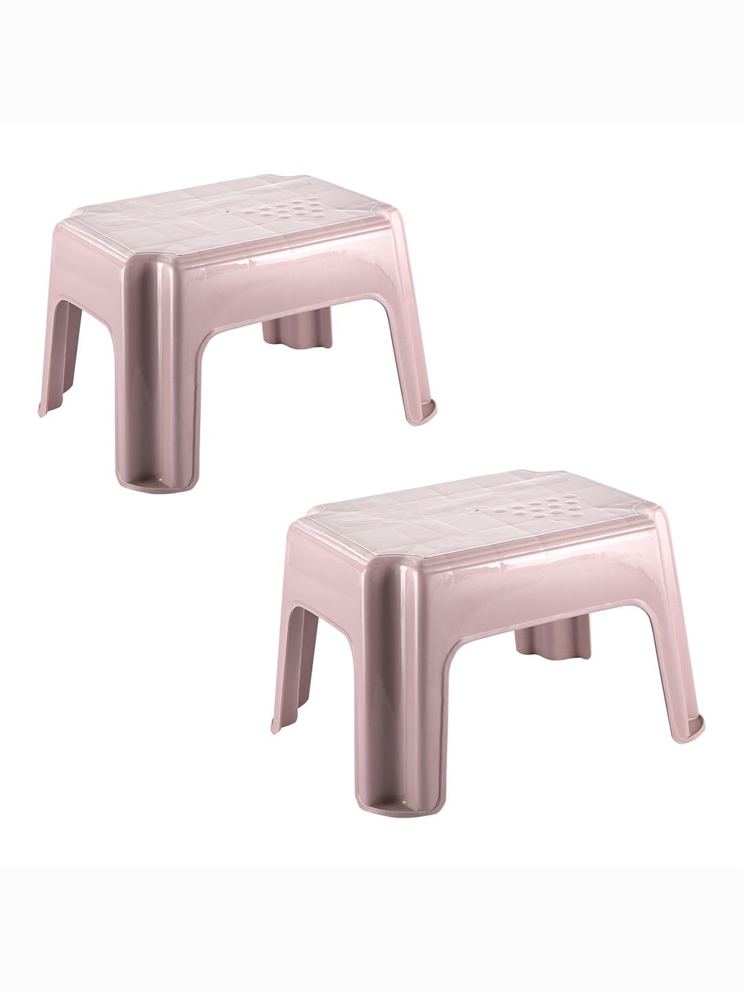 

Kuber Industries 2-Pcs Pink Light Weight Stools