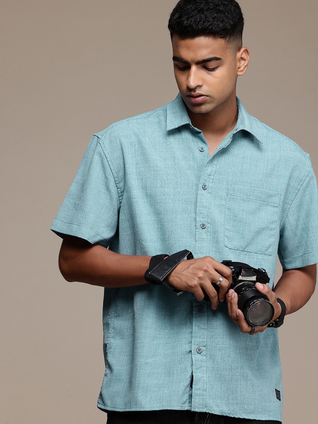 

The Roadster Life Co. Relaxed Fit Casual Shirt, Blue