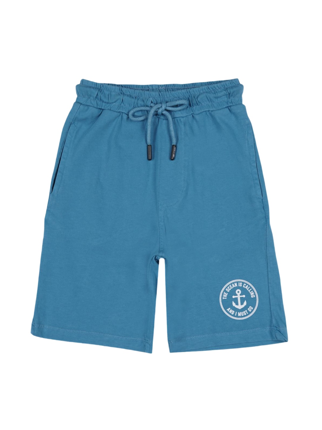 

Gini and Jony Boys Cotton Regular Fit Typography Printed Shorts, Blue