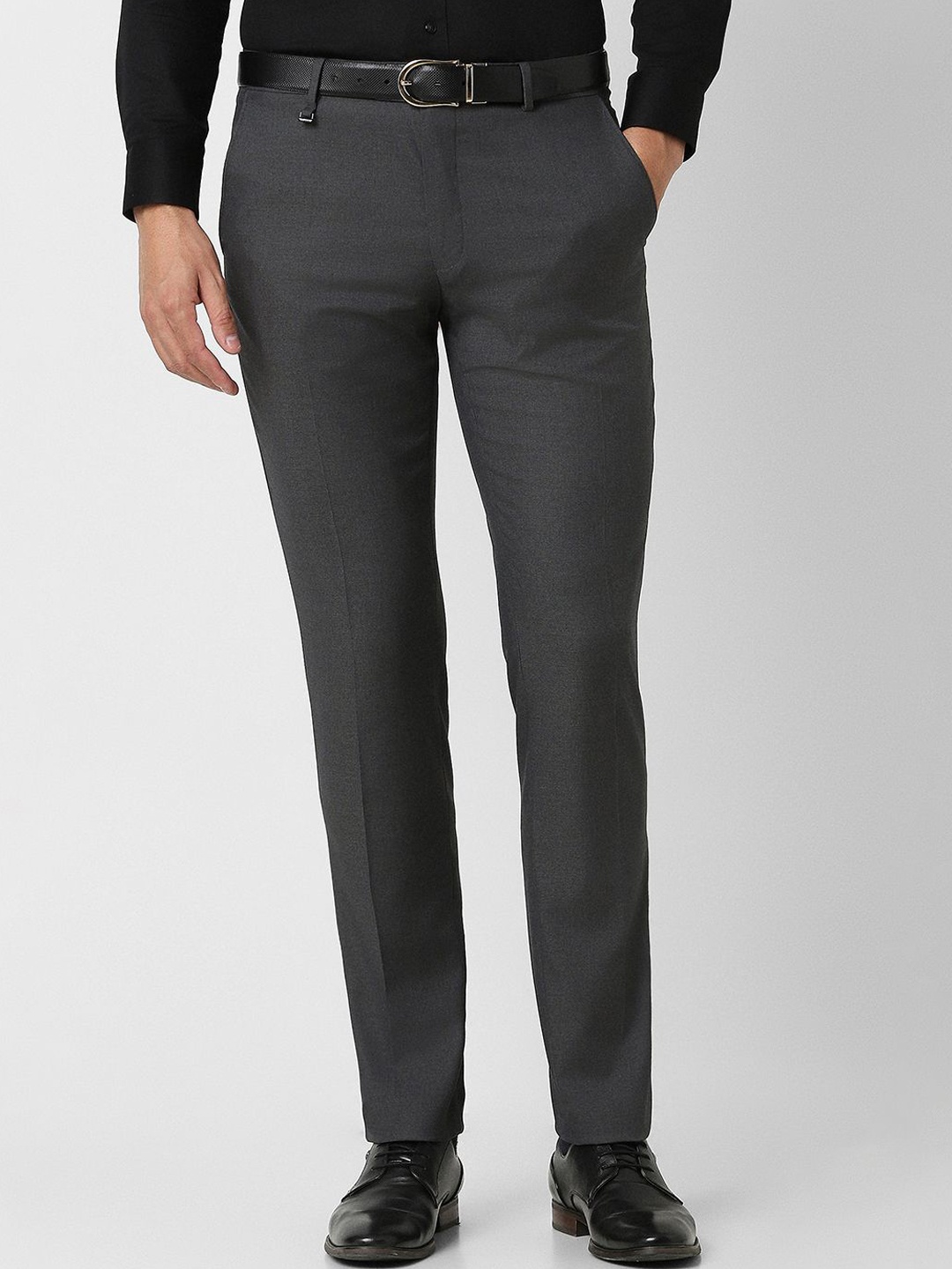 

Van Heusen Men Slim Fit Formal Trousers, Grey