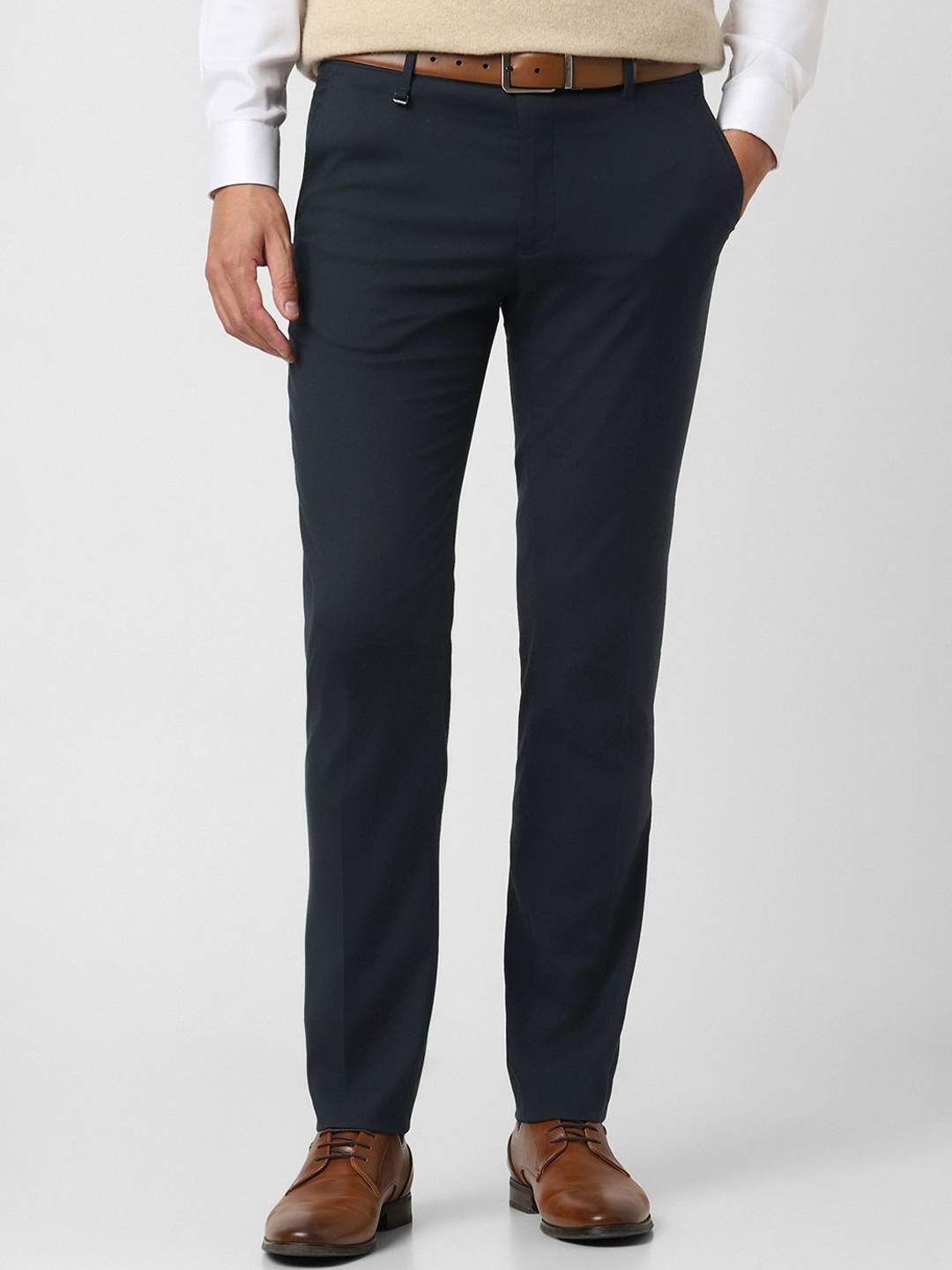 

Van Heusen Men Slim Fit Trousers, Navy blue