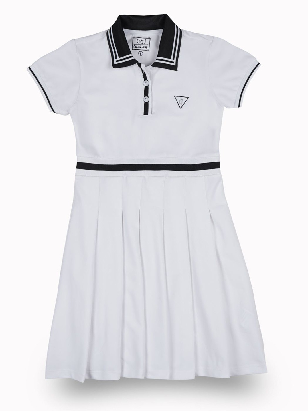 

Gini and Jony Girls Colourblocked Fit & Flare Dress, White