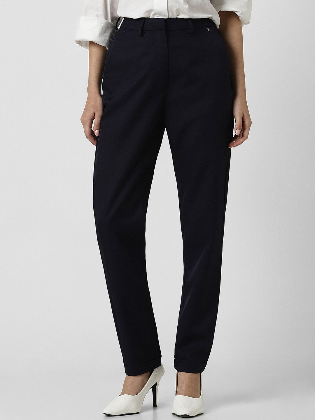 

Van Heusen Woman Women Regular Fit Trousers, Black