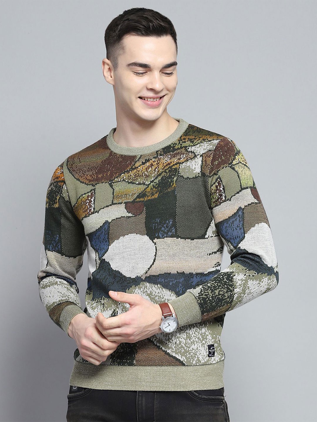 

Monte Carlo Men Woollen Pullover, Green