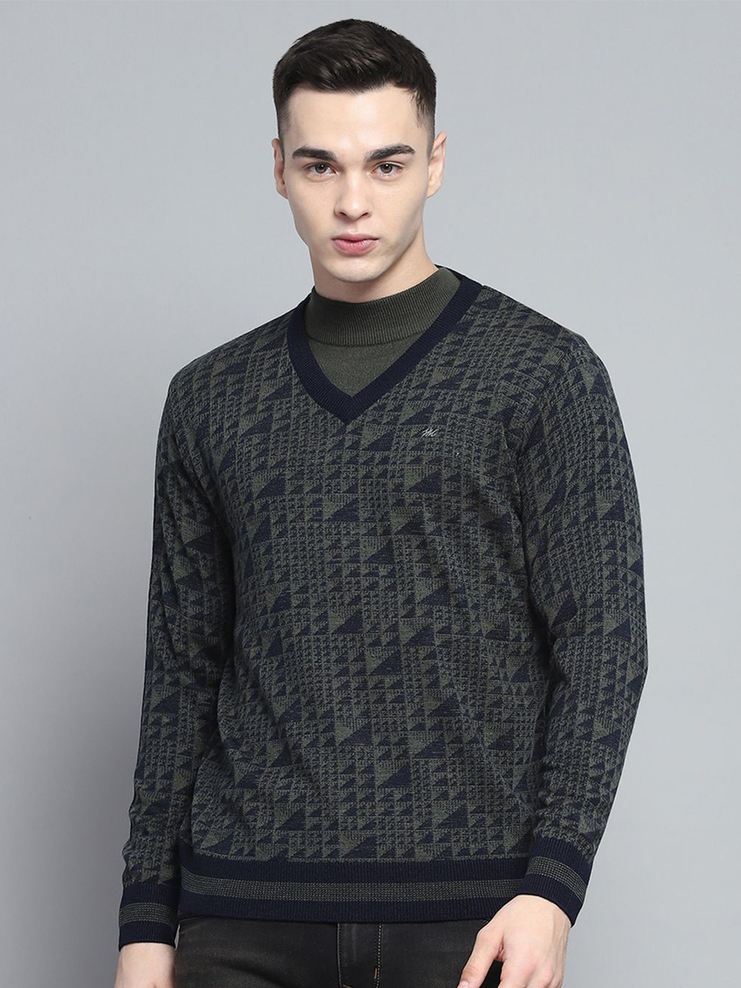 

Monte Carlo Men Woollen Pullover, Navy blue
