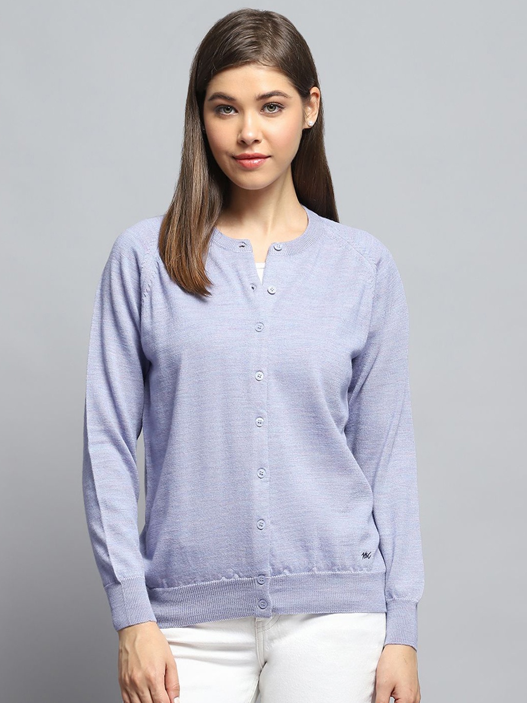

Monte Carlo Women Woollen Cardigan, Lavender