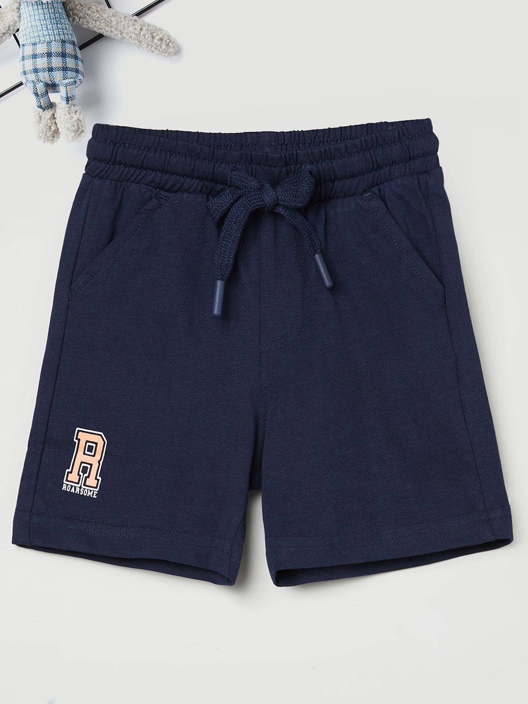 

max Boys Cotton Regular Fit Shorts, Navy blue