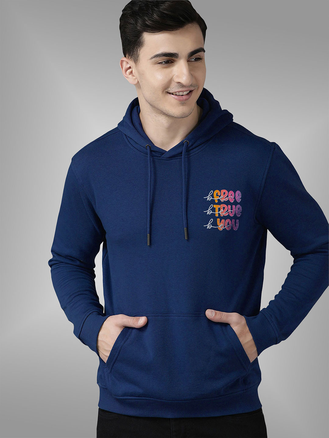 

BAESD Men Hooded CottonSweatshirt, Blue