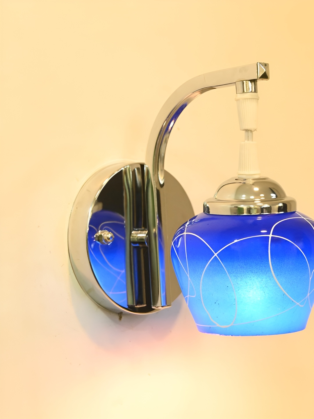 

Afast Blue & White Metal Rectangle Shaped Wall Lamp