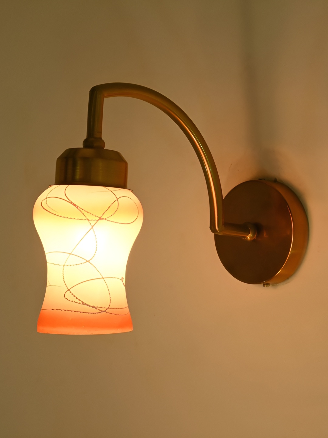 

Afast Orange & White Metal Rectangle Shaped Wall Lamp