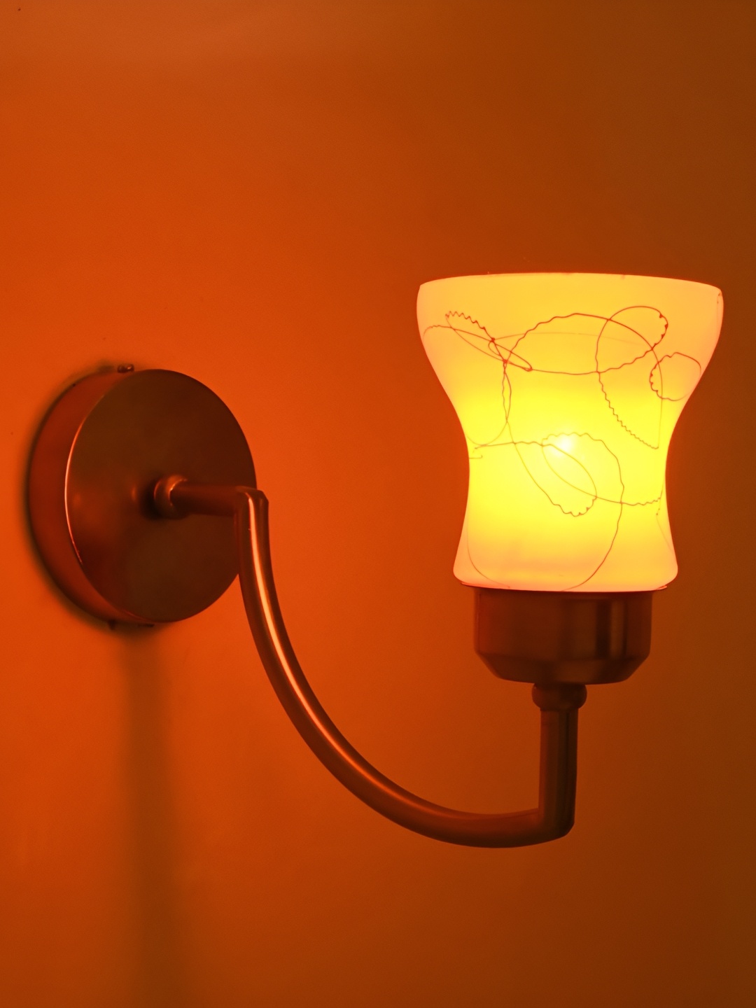

Afast Orange & White Metal Rectangle Shaped Wall Lamp